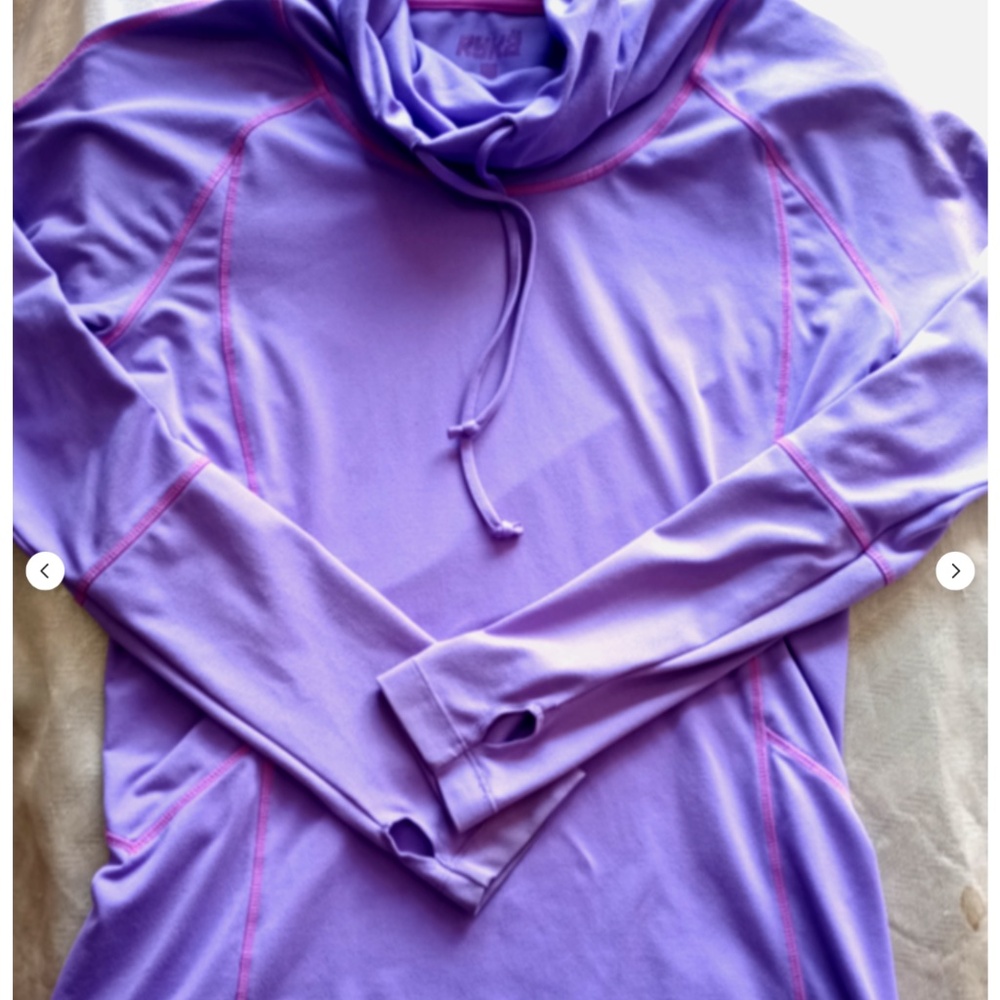 Ryka Performance Desire Women's purple cowl neck pullover long sleeve top szM